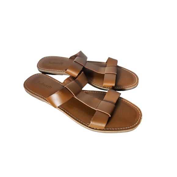 Women's size 11 Madewell Boardwalk Rhea T strap slides - Picture 3 of 5